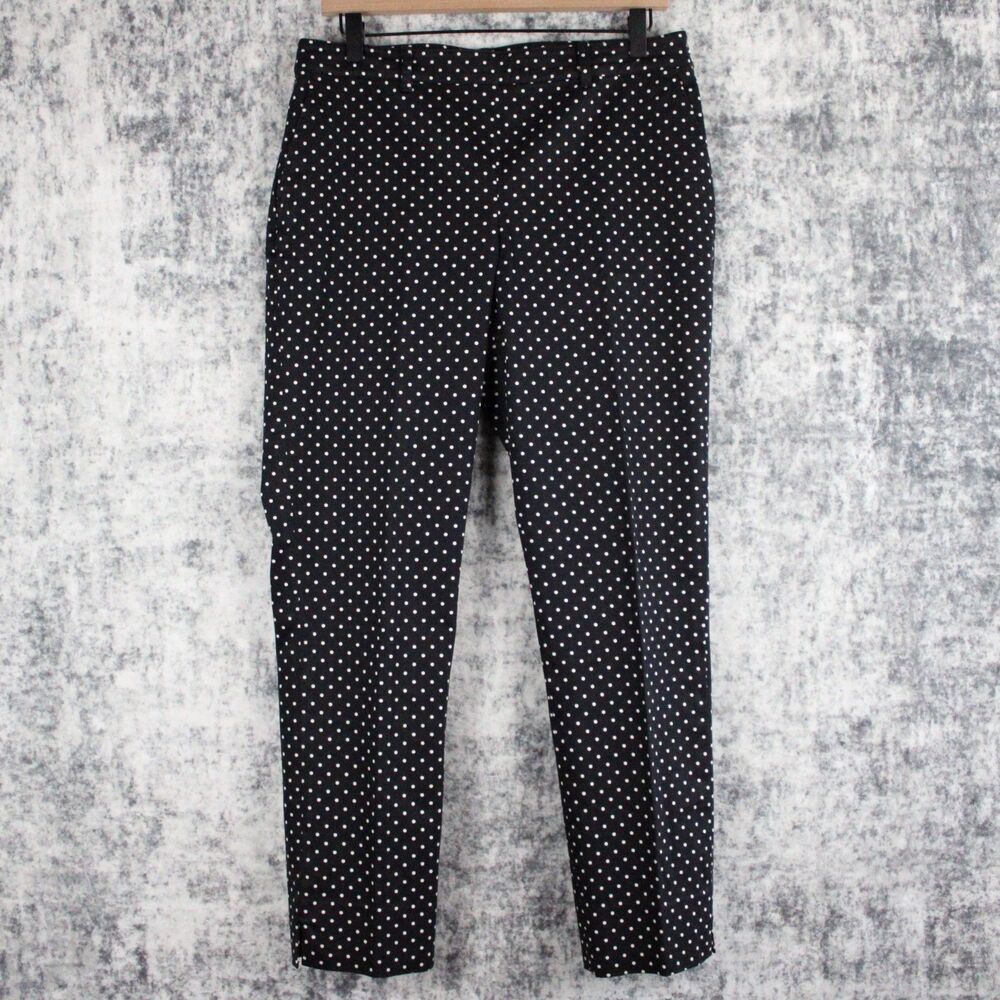 Lauren Ralph Lauren Women’s 8 Dress Ankle Pants Black White Polka Dot Vintage